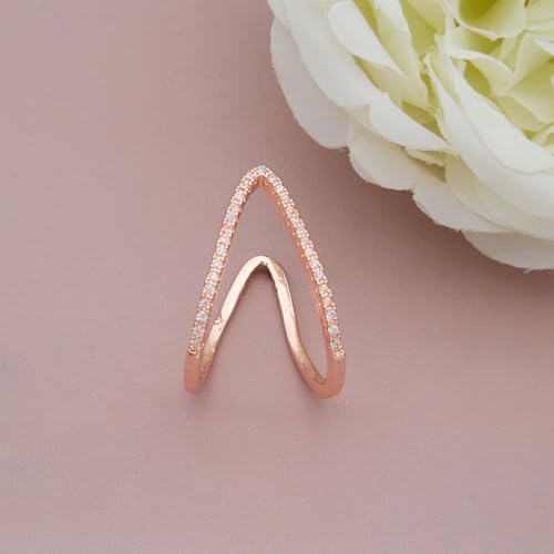 Image of SALTY Anti Tarnish Finger Ring for Women | Adjustable Fancy Jewellery Design | Fashion Accessories for Girls | Minimal Jewelry | Gift for Diwali, Christmas, Marriage, Birthday