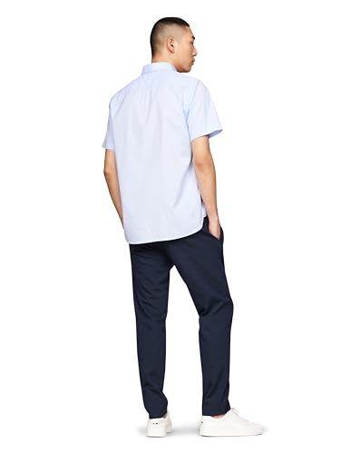 Image of Tommy Hilfiger Men's Short Sleeve Poplin Shirts in Regular Fit, Men's Button Down Shirts