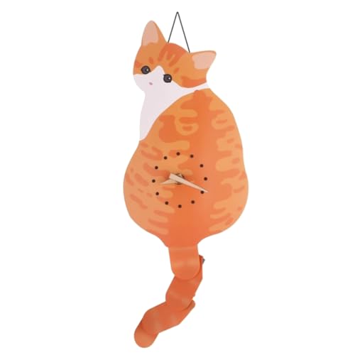 Horloge murale chat avec queue mobile, cadeau idéal d'inauguration - 3