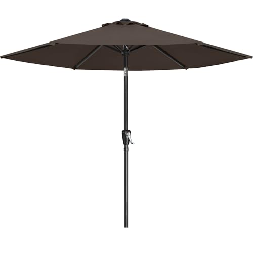 Image of ABCCANOPY 7.5FT OutdoorPatio Umbrella, UV Protection Table Umbrella w /Crank for Easy Set Up, Suitable for Garden, Lawn, Deck & Backyard (Coffee)