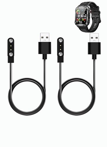 WUNIAK Cable de carga para relojes inteligentes Nihemin P66 para hombres y mujeres, cable de carga USB magnético compatible con cargador, paquete de 2