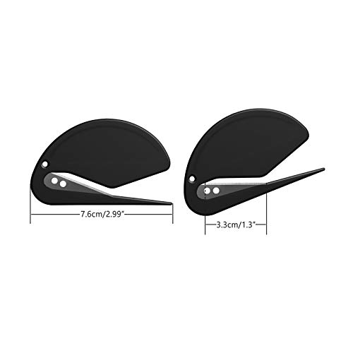 3 Pack Letter Openers Envelope Slitters, Plastic Mail Opener With Blade Paper Knife, Pure Black #TOP2