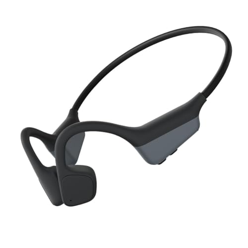 Caijin Cuffie Conduzione Ossea, Bluetooth 5.3, Auricolari Sportivi Bluetooth Open-ear, IPX5 Impermeabili, Autonomia 10 Ore, Qualità Audio HD, Open-ear Cuffie Per Corsa Ciclismo Guida Fitness (Nero)