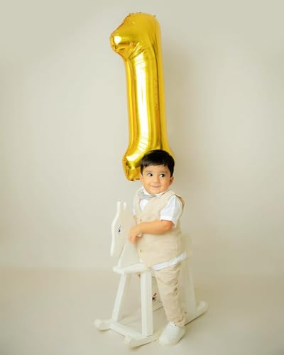 Image of Gold Number 23 Balloon 40 inch, 23 Number Balloons, 23rd Gold Birthday Decorations, 23 Year Old Women Men Golden Party Supplies