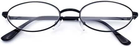 SA106 Extra Narrow Slim Metal Rim Oval Rectangle Retro Vintage Clear Lens Fashion Eyeglasses