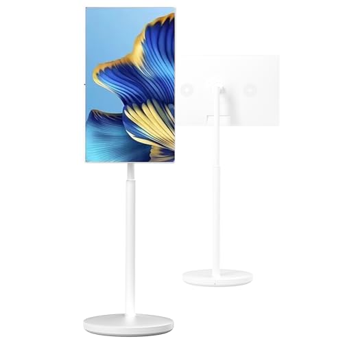 SHENGSHIYU Televisor Portátil de 32 Pulgadas, Cámara 4K TelevisióN Portátil sobre Ruedas 8GB + 128GB, Rotación/Inclinación Televisores Portátiles para Estudiar, Reuniones, Películas, Juegos, Canto