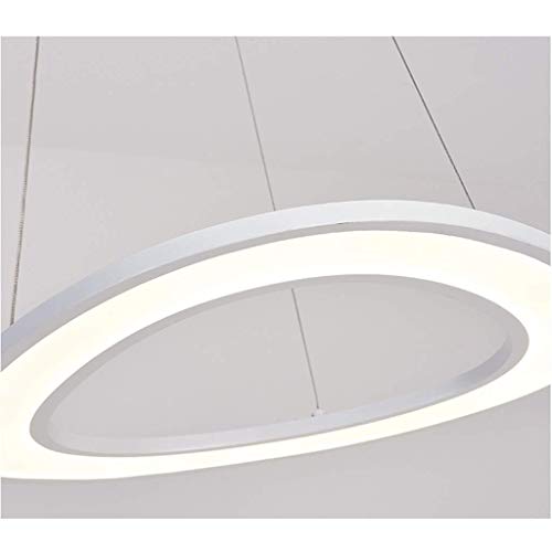 Plafonnier LED noir et blanc de 60cm pour illuminer votre table à manger moderne