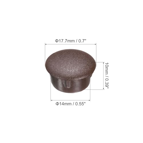 Bouchon trou vis pour masquer perçage étagère 14mm marron x100