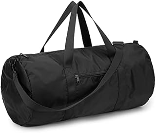 Vorspack Small Duffel Bag 20 Inches Foldable Gym Bag for Men Women Duffle Bag Lightweight with Inner Pocket for Travel Sports - Black
