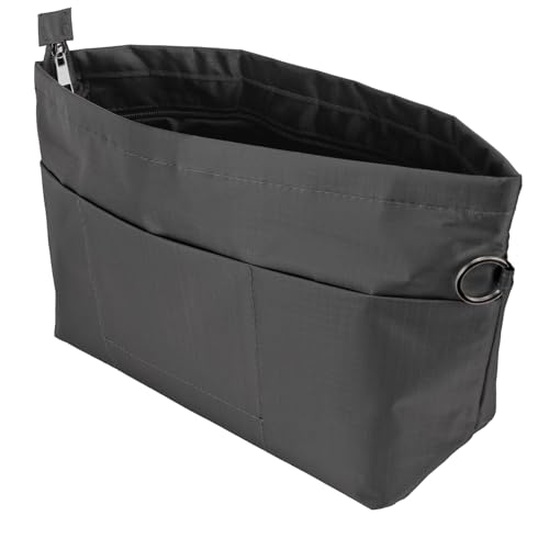 Image of Handbag Tote Purse Organizer Insert, Large, Dark Grey