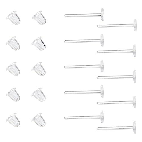 YOYOSTORE 3mm Invisible Plastic Earrings Blank Pins Stud Tiny Head Findings DIY Supplies (200 pieces/100 Pairs) - Thumbnail 2