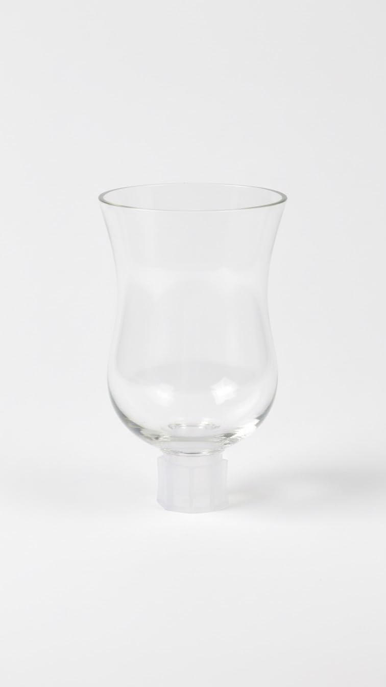 Peg Votive Candle Holder Clear Glass with a Rubber Grommet for tealights, Oil Lamps, LED, Votive Candles. 4" High with the Neck fits in 7/8" Candle Cup. Set of 4