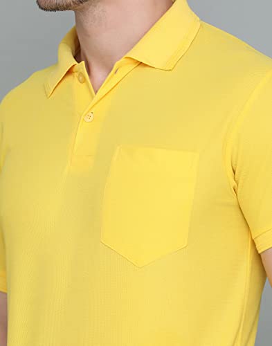 Image of INKKR Men's Polo Neck Half Sleeve Cotton Blend Regular Fit T-Shirt With Pocket