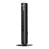 Holmes 31' Manual Tower Fan 3 Speeds 70° Oscillation Adjustable 2-Hour Timer Compact Design for Bedroom Dorm Kitchen or Office Black