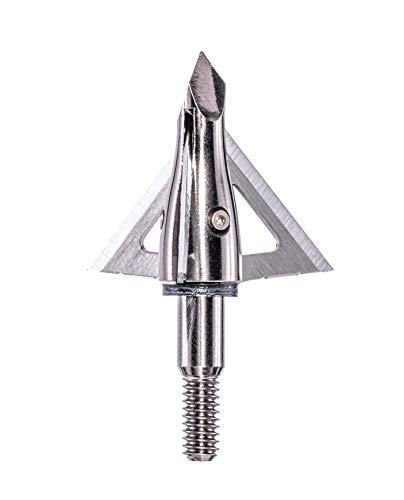 Muzzy Broadheads New Muzzy Trocar Crossbow 125 Grain 3 Blade With Offset Blade Design (3-Pack),Silver #TOP1