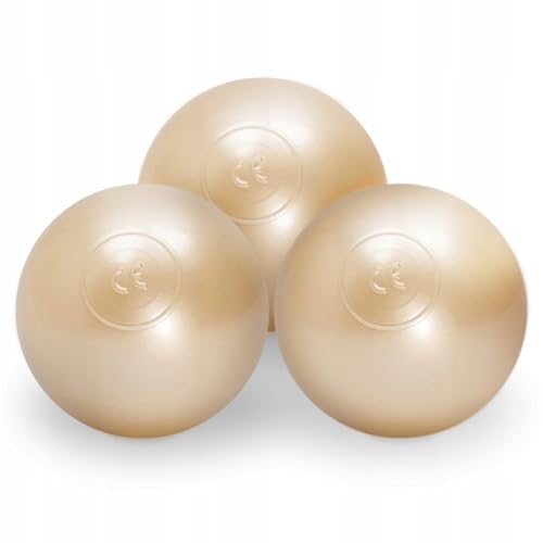 Bolas doradas para piscina de bolas, 50 unidades, 6 cm, plástico seguro, no tóxico, resistente a aplastamiento, juguetes para bebés a partir de 1 año, perfectos para diversión brillante