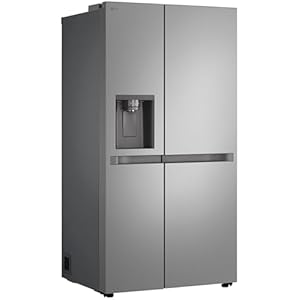 LG GSLC40PYPE Side by Side koelkast, serie 400, E-classificatie, 641 l, roestvrij staal met diermotieven