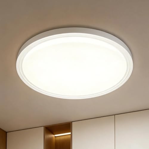 Yeelight LED Ceiling Light Motion Sensor, Waterproof Bathroom Ceiling Lamp Flicker-Free, Smart Lights Indoor 2000K-6000K Dimmable, Eye-Friendly Ceiling Light for Garage Shed Loft Bedroom Hallway