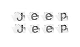 Reflective Concepts - 2019-2021 Jeep Cherokee - Jeep Front and Rear Emblem Overlay Decal Stickers - (Color: Flat Black)