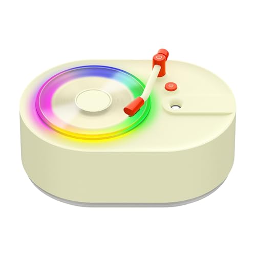 Humidificador Para Dormitorio | Humidificador de Aire Compacto con Difusor de Aceites Esenciales - 2 Modos de Silencioso + Luz Ambiental Multicolor para Hogar y Aromaterapia