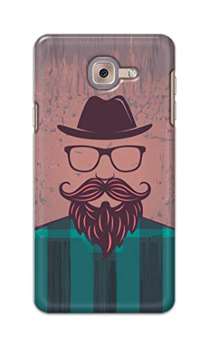 Image of PRINTFIDAA Man Icon with Beard Shirt Hipster Printed Designer Hard Case for Samsung Galaxy J7 Max /Samsung On Max, SM-G615F / DS Back Cover -(e) RPM1001