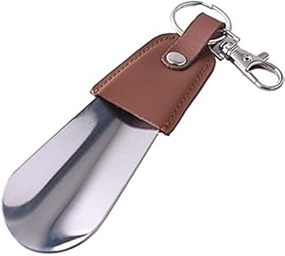 Shoe Horn, Stainless Steel Shoe Lifter Seniors Shoe Horn Mini Portable Slip Leather Shoe Horn Key Ring Boots Shoes Horn Handled Shoehorn for Men Women Kids Elderly
