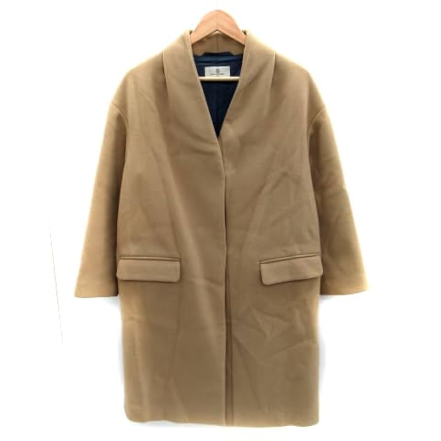 IENA - イエナ　フード　ノーカラーコート　レディース 38 ベージュ Amazon.co.jp: イエナ IENA ノーカラーコート ロング丈 38 M