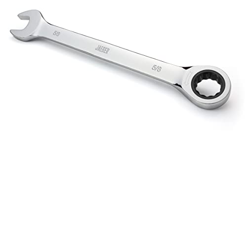 Jaeger 5/8 Inch Ratchet Wrench with 90-Tooth Ratcheting Precision and Hardened, Polished Steel for Projects with Tight Spaces