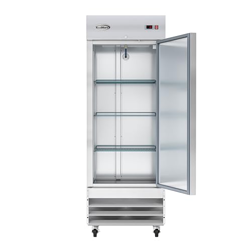 Image of KoolMore 29 inch Stainless Steel Solid Door Commercial Reach-in Refrigerator Cooler - 19 cu. ft (RIR-1D-SS-19C)
