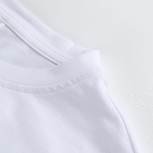 PRIMODA Women's Oversized Workout Cropped T Shirts Crew Neck Short Sleeve Casual Loose Summer Crop Tee Tops Cotton4