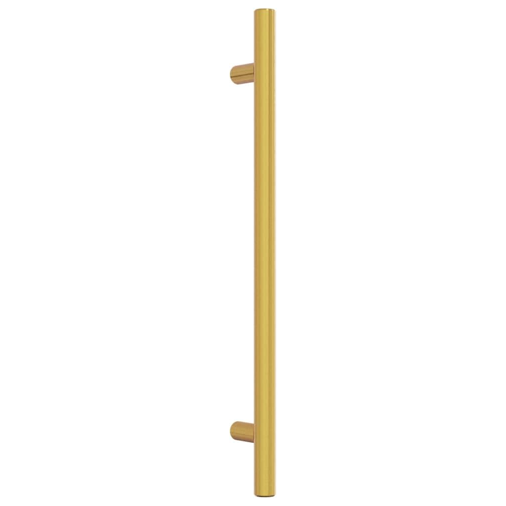 Juego de 20 tiradores dorados para muebles, forma de T, acero inoxidable, 192 mm, distancia entre agujeros, para cajones, puertas, armarios, cómodas, cocina, baño, con tornillos recortables