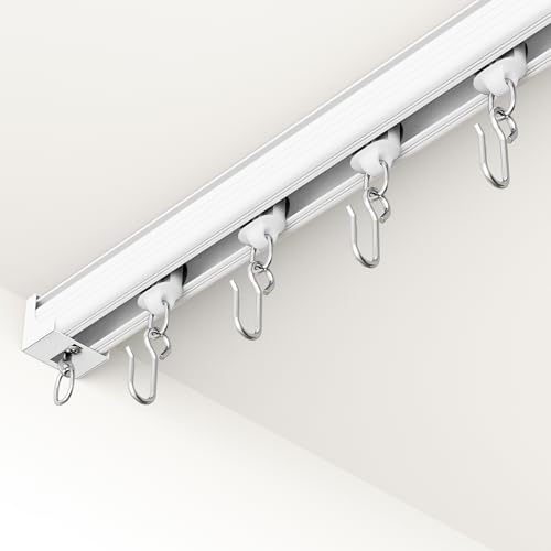 Ceiling Curtain Track 9–12 ft White - Heavy Duty Ceiling/Wall