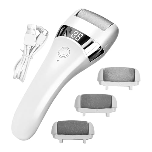Quitacallos eléctrico para pies, kit de impermeable recargable – Herramienta eléctrica para quitar callos pies, para talones agrietados piel seca uso doméstico viaje spa regalo mujer