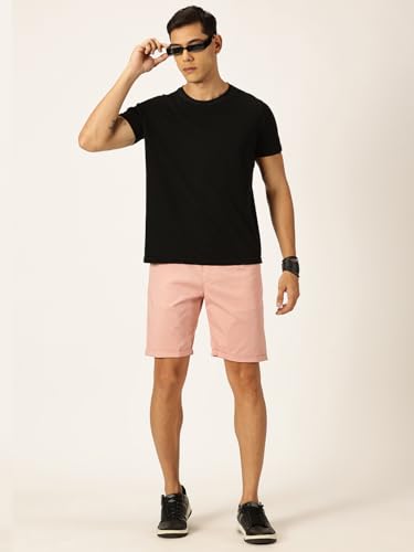 Image of Thomas Scott Men's | Solid | Mid Rise | Light Weight | 100% Cotton | Casual | Chino | Shorts for Men