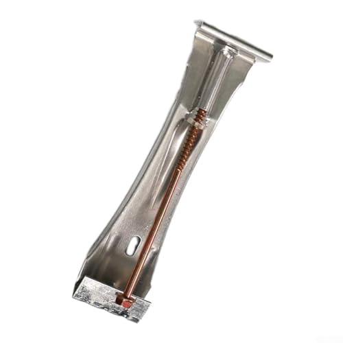 Gdfnmogo Percha de canalón de aluminio estilo K de 5 pulgadas con clip, tornillo adjunto, calibre .048 resistente para canalones estilo 5 K, cierre de cabeza hexagonal, diseño de punto de corte para