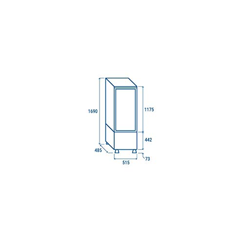 Vetrina refrigerata a 4 lati con vetro positivo bianco – 235 l – Cool Head –