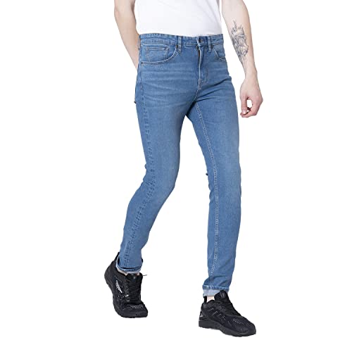 Image of Red Tape Men's Mid Blue Skinny Jeans