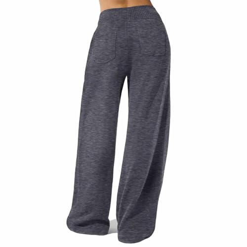 Girls Sweatpants Casual Straight Leg High Waist Joggers Baggy Wide Leg Sweat Pants for Teen Girl Fall Trousers with Pockets4