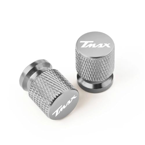 YIJIEBAO Fir for Yamaha TMAX530 TMAX500 TMAX560 T-MAX Tmax 530 560 500 2008-2023 Motorrad CNC Aluminium Reifen Ventil Luft Port Stem Abdeckung Kappen(Silver)