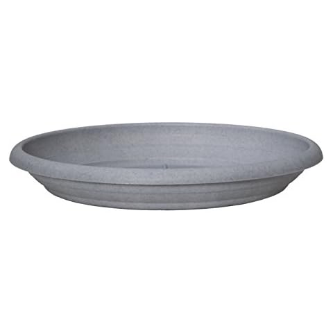 Scheurich 58945 Plastic Coaster, Granite Grey, 20 cm Diameter, 2.7 cm High Cover