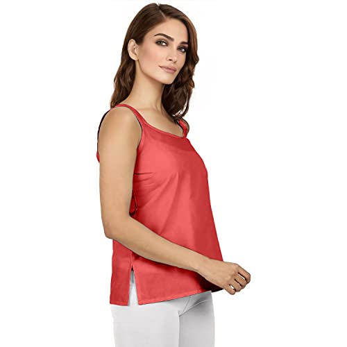 Image of Cotton Short Camisole Non-Stretchable Slip for Women | Short Kurti Slip | Short Camisole | Half-Length Lining | Waist Length Inner | Sameez | Samij(Half Slip)
