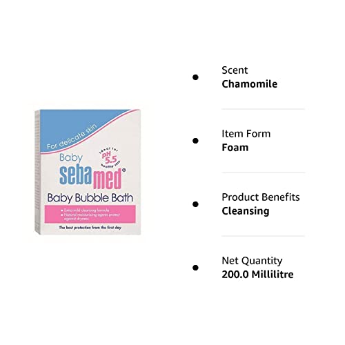 Sebamed Baby Bubble Bath 200mlPH 5.5 CamomileNo Tears Sugar Based