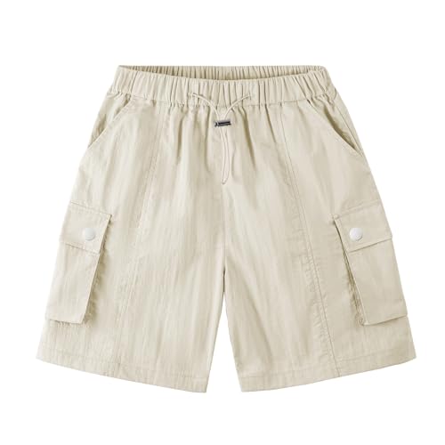 Rolanko Girls Cargo Shorts Lightweight Parachute Short Pants with Pockets Summer Cargo Shorts for Kids Casual Hiking Sports
