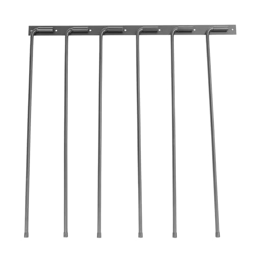 Satteldeckenhalter aus Eisen, Robuster Pferdedeckenhalter, um 180 Grad Ausschwenkbare Wandhalterung, 6 Haken, Pferdepadhalter, Extra Lange Rackarme für Verschiedenes Zubehör