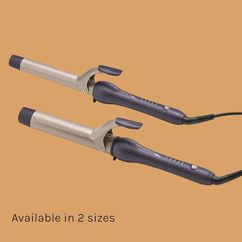 Image of Bio Ionic GoldPro 1 inch or 1.25 inch Curling Iron, Blue, Moisturizing Heat & 24K Gold MX, New & Improved 15% Longer Barrel Ceramic Curling Iron, Adjustable Heat, Versatile Curling Wand for Long-Lasting Curls