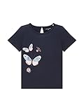 Passform: Regular Fit TOM TAILOR Mädchen Kinder T-Shirt mit Print 1035197, Blau, 116-122