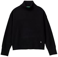 United Colors of Benetton Mädchen und Mädchen Radtrikot M/L 106wc200g Pullover, Schwarz, 130 cm