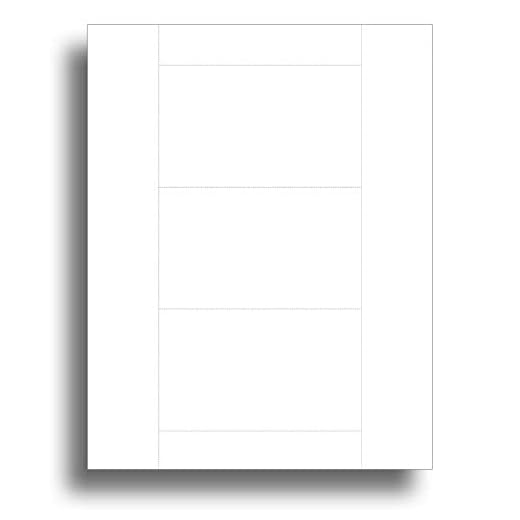 Blank White Printable 3" x 5" Index Cards for Inkjet/Laser Printers - 3 per Sheet (25 Sheets / 75 Index Cards)