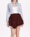 Flowy Shorts with Pockets for Women High Waist Ruffle Tiered Skort Boho Mini Casual Golf Skirt Dark Fuchsia