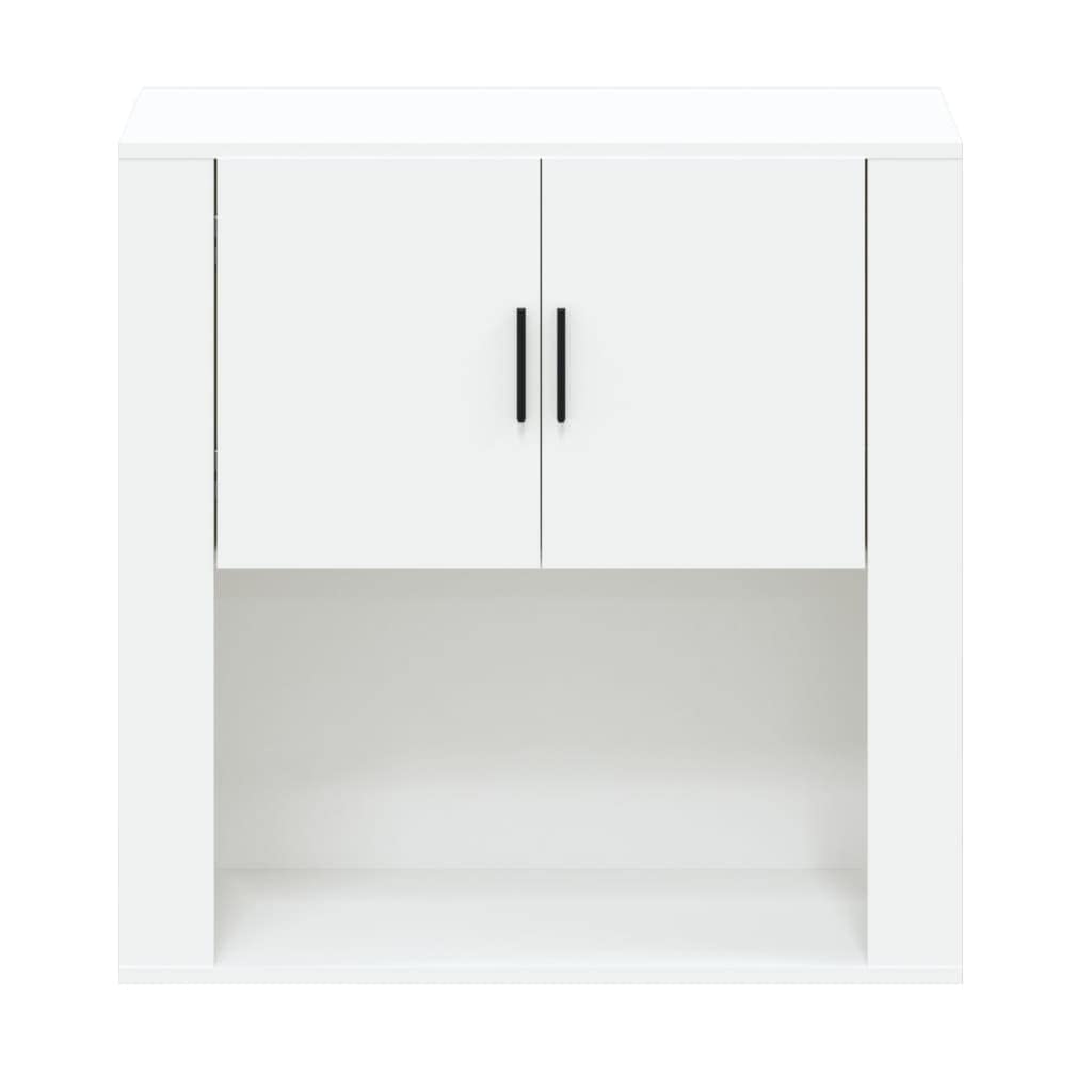 vidaXL Wandschrank, Hängeschrank mit viel Stauraum, Aufsatz für Schrank Sideboard, Schwebeschrank Beistellschrank Schwebend, Weiß Holzwerkstoff